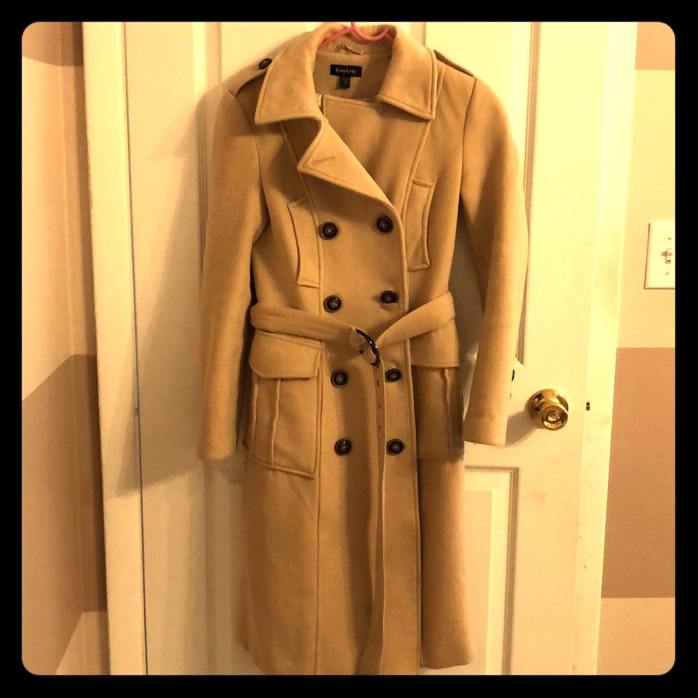 Bebe beige pea coat